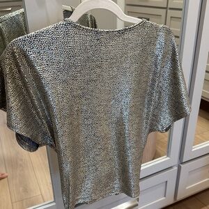 bishop + young Shimmering Silver Blouse